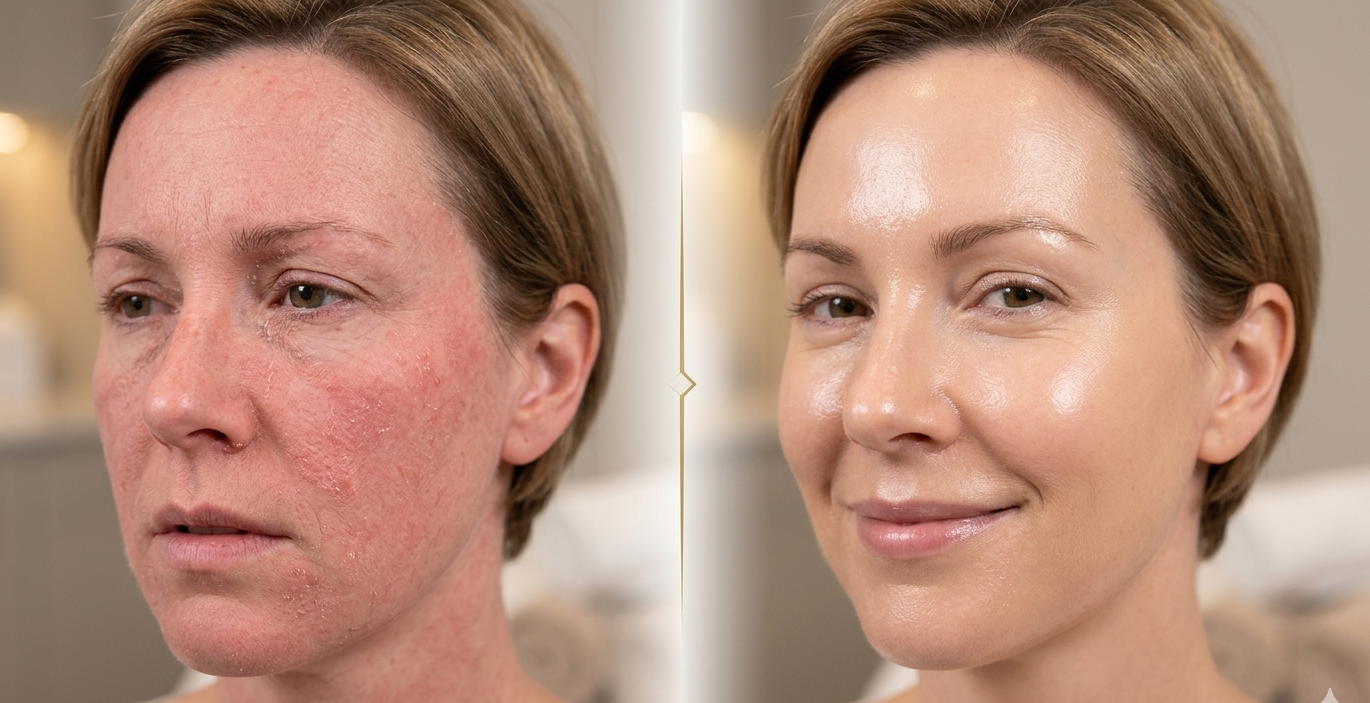 Antes e depois peeling
